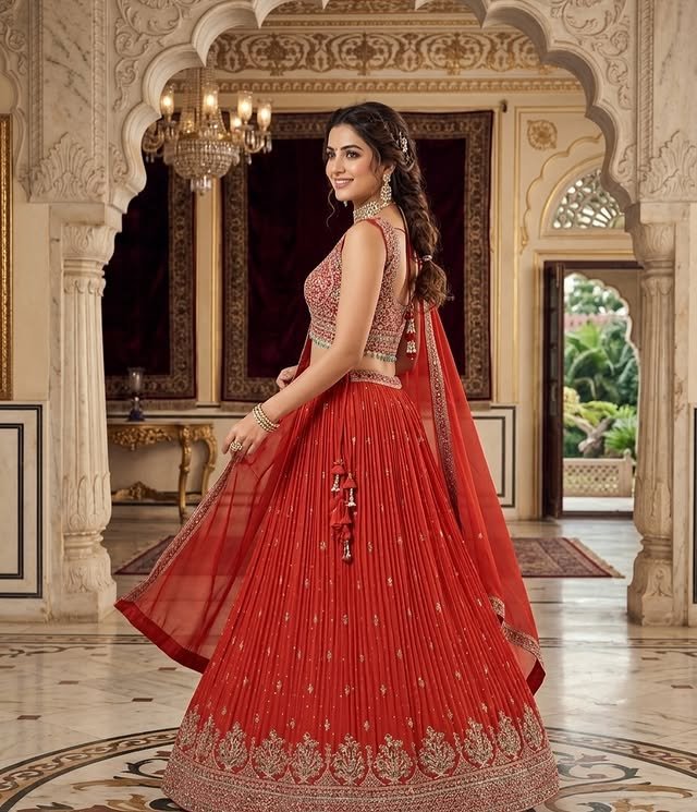 Rajshri Fashions Organza Floral Sequin Saree - Rajshri Fashions Sowcarpet Chennai